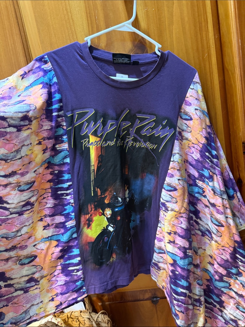 Purple Prince Upcycled Tie-Dye Graphic adult Top - OSFM (sm), new w/o tag - Picture 8 of 10